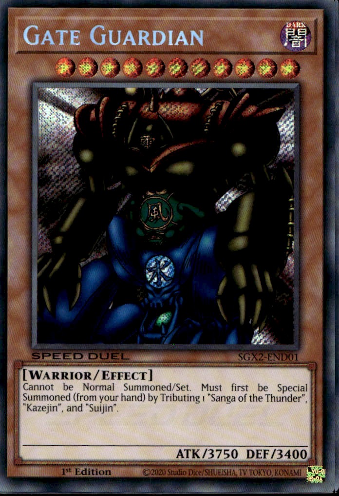 Gate Guardian Speed Duel 1st Secret Rare SGX2-END01 Yu-Gi-Oh!